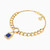 LGB348 - Lock Blue Stone Chain Bracelet in 18K Gold - 113106501472203-2.jpg