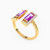 LGR695 - Baguette Purple Stone Two Headed Ring in 18K Gold - 113021101982172-2.jpg