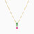LIN914 - Pear Colored Stones Necklace in 14K Gold - 102051100252421-3.jpg