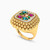LGR687 - Square Colored Stones Ring in 18K Gold - 113021102042161-2.jpg