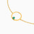 MLB379 - Circle Green Stones Chain Bracelet in 14K Gold - 101101100172181-3.jpg
