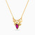 LIN190 - Reindeer Red Stone Necklace in 18K Gold - 112051100322451-2.jpg
