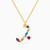 LIN114 - Letter Ba Colored Stones Necklace in 18K Gold - 112050301302451-1.jpg