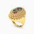LGR685 - Oval Colored Stones Ring in 18K Gold - 113021102012161-2.jpg