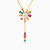 LIN182 - Flower Pearls & Colored Stones Layered Necklace in 18K Gold - 112051100242451-1.jpg