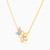 LIN159 - Flower Colored Stones Necklace in 18K Gold - 112050302032451-2.jpg