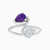 LDR1573 - Pear Diamond & Purple Stone Two Headed Ring in 18K Gold - RG10-671-1.jpg LDR1573 - Pear Diamond & Purple Stone Two Headed Ring in 18K Gold - RG10-671-1.jpg