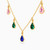 LIN250 - Pear Colored Stones Chain Necklace in 18K Gold - 112050302482451-2.jpg