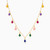 LIN250 - Pear Colored Stones Chain Necklace in 18K Gold - 112050302482451-3.jpg