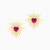 LIE16 - Heart Red Stone Stud Earrings in 18K Gold - 112031100062001-1.jpg