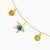 LIB7 - Sea Animals Colored Stones Chain Anklet in 18K Gold - 112360300032251-3.jpg