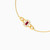 LIB23 - Oval Red Stone Chain Bracelet in 18K Gold - 112100300212181-3.jpg
