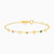 MLB215 - Circle Green Stones Chain Bracelet in 18K Gold - 111101400522181-1.jpg