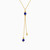 LIN231 - Circle Blue Stone Chain Necklace in 18K Gold - 312050200012421-1.jpg