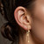 LIE18 - Circle Colored Stones Thread Drop Earrings in 18K Gold - 112031400012001-4.jpg