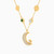 LIN235 - Crescent Green Stones Necklace in 18K Gold - 312050300042421-3.jpg