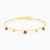 LIN249 - Circle Colored Stones Chain Necklace in 18K Gold - 112101100062181-1.jpg