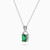 LDN912 - Pear Diamond & Green Stones Necklace in 18K Gold - 144500302951451-2.jpg
