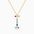 LIN175 - Letter I Colored Stones Necklace in 18K Gold - 112051100032451-1.jpg
