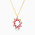 LIN688 - Flower Rose Stone Necklace in 18K Gold - 112051102412451-2.jpg