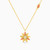 LIN138 - Sunflower Colored Stones Necklace in 18K Gold - 112050301552451-1.jpg