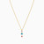 MLN777 - Square Colored Stones Necklace in 18K Gold - 111051100892421-3.jpg