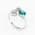 LDR1319 - Multishaped Diamond & Green Stones Two Headed Ring in 18K Gold - 144100302401141-2.jpg