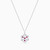 MLN468 - Flower Diamonds & Red Stone Necklace In 18K Gold - 441501100091451-2.jpg