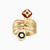 LGR671 - Lock Cubic Zirconia & Enamel Coated Ring in 18K Gold - 413201800052161-1.jpg