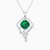 LDN1185 - Square Diamond & Green Stones Necklace in 18K Gold - PN40-545-1.jpg