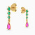 LIE127 - Pear Colored Stones Drop Earrings in 14K Gold - 102031100092001-3.jpg
