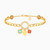 LGB349 - Multishaped Cubic Zirconia & Enamel Coated Chain Bracelet in 18K Gold - 113106501792201-1.jpg