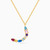 LIN117 - Letter Ra Colored Stones Necklace in 18K Gold - 112050301332451-1.jpg