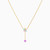 LIN923 - Flower Colored Stones Necklace in 14K Gold - 102051100172421-3.jpg