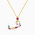 LIN119 - Letter Fa Colored Stones Necklace in 18K Gold - 112050301352451-1.jpg