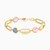 LIB38 - 18K Gold Colored Stones Chain Bracelet - 112101300012181-1.jpg