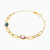 LIB125 - Oval Colored Stones Chain Bracelet in 18K Gold - 112100300432181-2.jpg