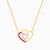MLN355 - Heart Colored Stones Necklace in 18K Gold - 111051100322421-1.jpg