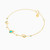 MLB411 - Pear Green Stones Chain Bracelet in 14K Gold - 101101800122181-2.jpg