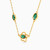 MLN1152 - Flower Green Stones Necklace in 14K Gold - 101221800022361-2.jpg
