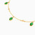 MLB413 - Oval Green Stones Chain Anklet in 14K Gold - 101361800042251-3.jpg
