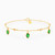 MLB413 - Oval Green Stones Chain Anklet in 14K Gold - 101361800042251-1.jpg