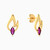 MLE317 - Flame Purple Stone Stud Earrings in 14K Gold - 101031800112001-2.jpg