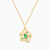 MLN1151 - Flower Green Stones Necklace in 14K Gold - 101051800142421-1.jpg
