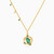 MLN1157 - Flower Green Stones Necklace in 14K Gold - 101051800182421-1.jpg
