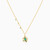MLN1157 - Flower Green Stones Necklace In 14K Gold - 101051800182421-3.jpg