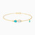 LIB157 - Pear Colored Stones Chain Bracelet in 18K Gold - 112101100492181-1.jpg