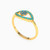 LGR597 - Eye Green Stones Ring in 18K Gold - 314021800502161-2.jpg