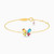 LIB128 - Butterfly Colored Stones Chain Bracelet in 18K Gold - 112101100362181 - 1.jpg