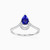 LDR374 - Pear Diamond & Blue Stone Ring in 18K Gold - RG10-1341-1.jpg